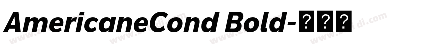 AmericaneCond Bold字体转换
